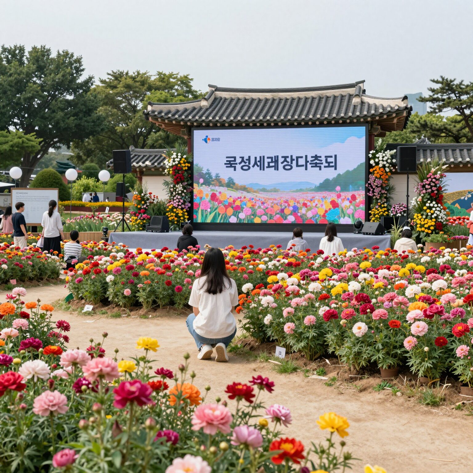 곡성세계장미축제 장미공원 전경과 포토존 모습
