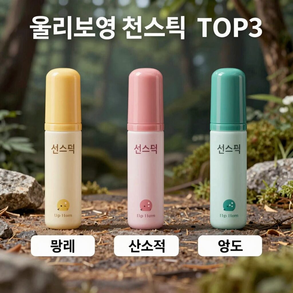 올리브영 선스틱 순위 TOP3 제품 사진