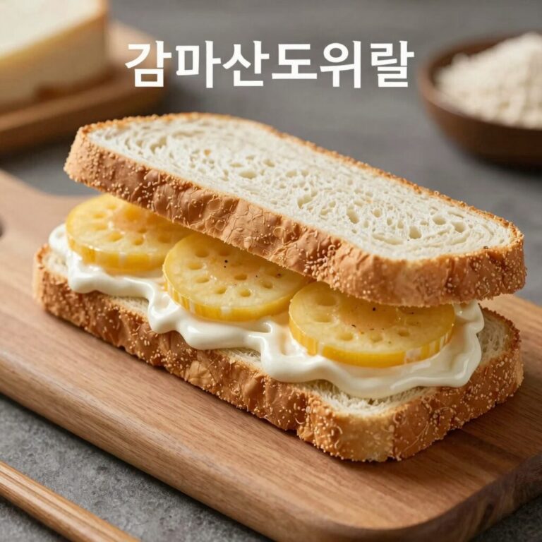 감자샌드위치 만들기 완성 모습